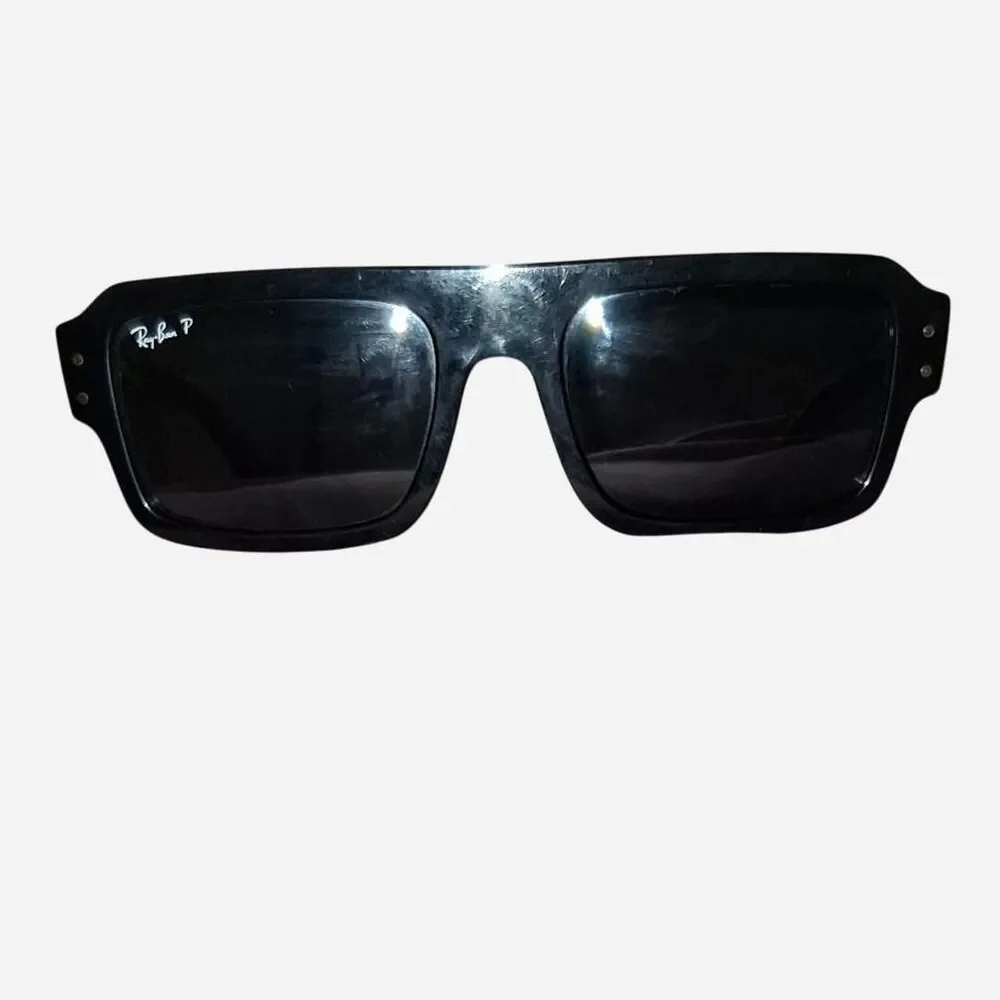 Ray-ban Men's Black and Gold Sunglasses